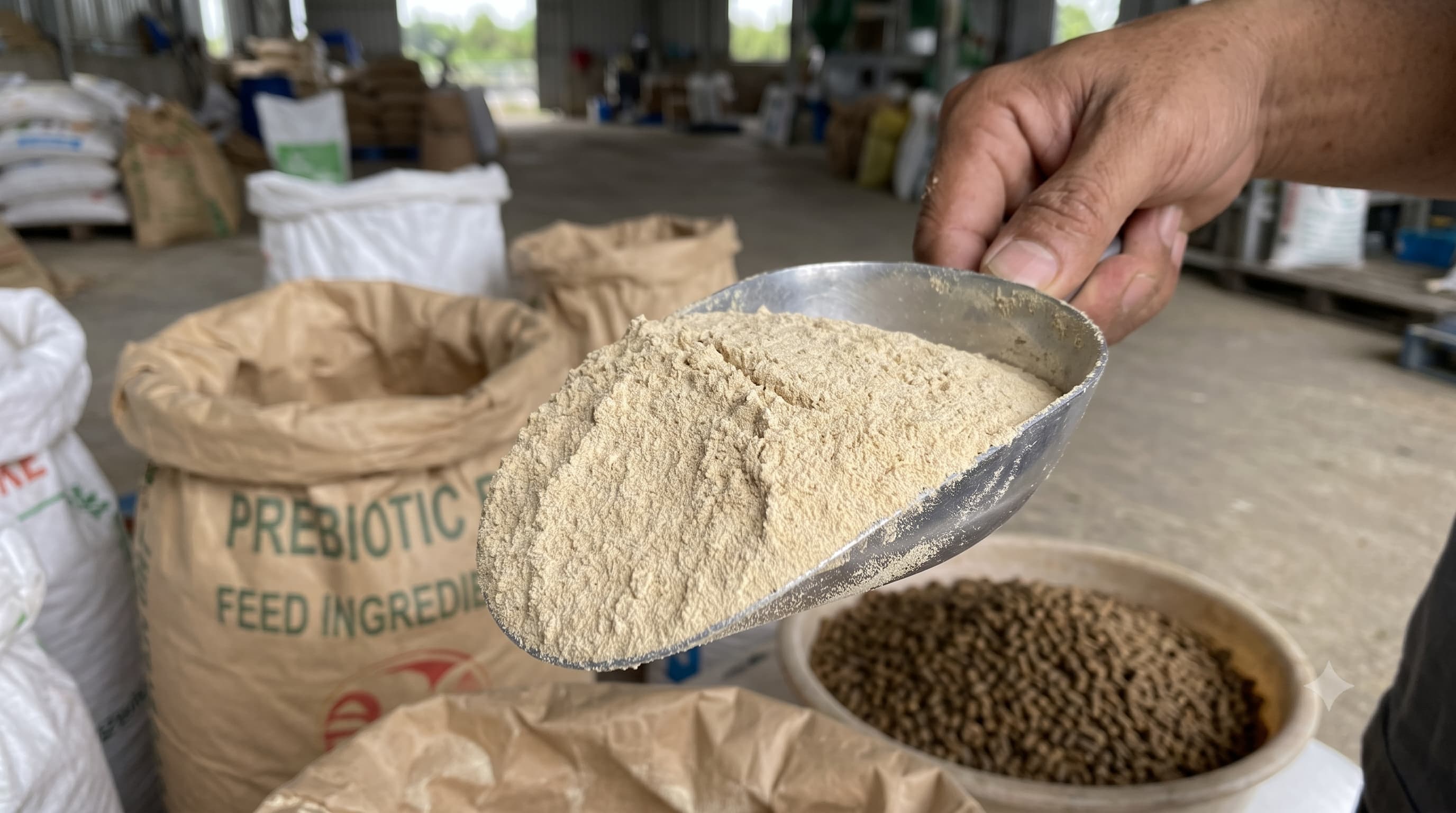 Prebiotic ingredient or feed additive used in aquaculture diets